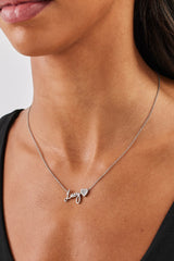 Mother Of Pearl Heart Name Necklace - White