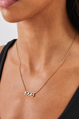 Iced Year Necklace - Gold