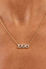 Iced Year Necklace - Gold