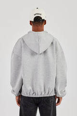 Zip Hooded Panelled Scuba Jacket