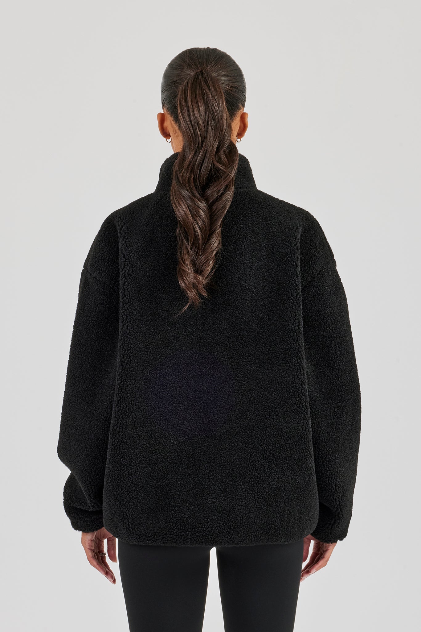 Borg Zip Through Fleece - Black