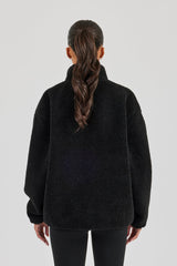 Borg Zip Through Fleece - Black
