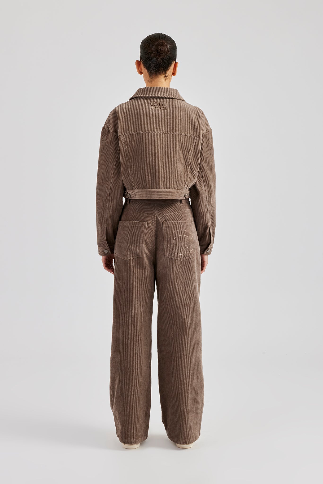 Cropped Cord Jacket & Trouser - Taupe