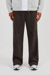 Suede Relaxed Jogger - Charcoal