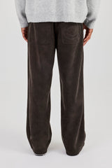 Suede Relaxed Jogger - Charcoal
