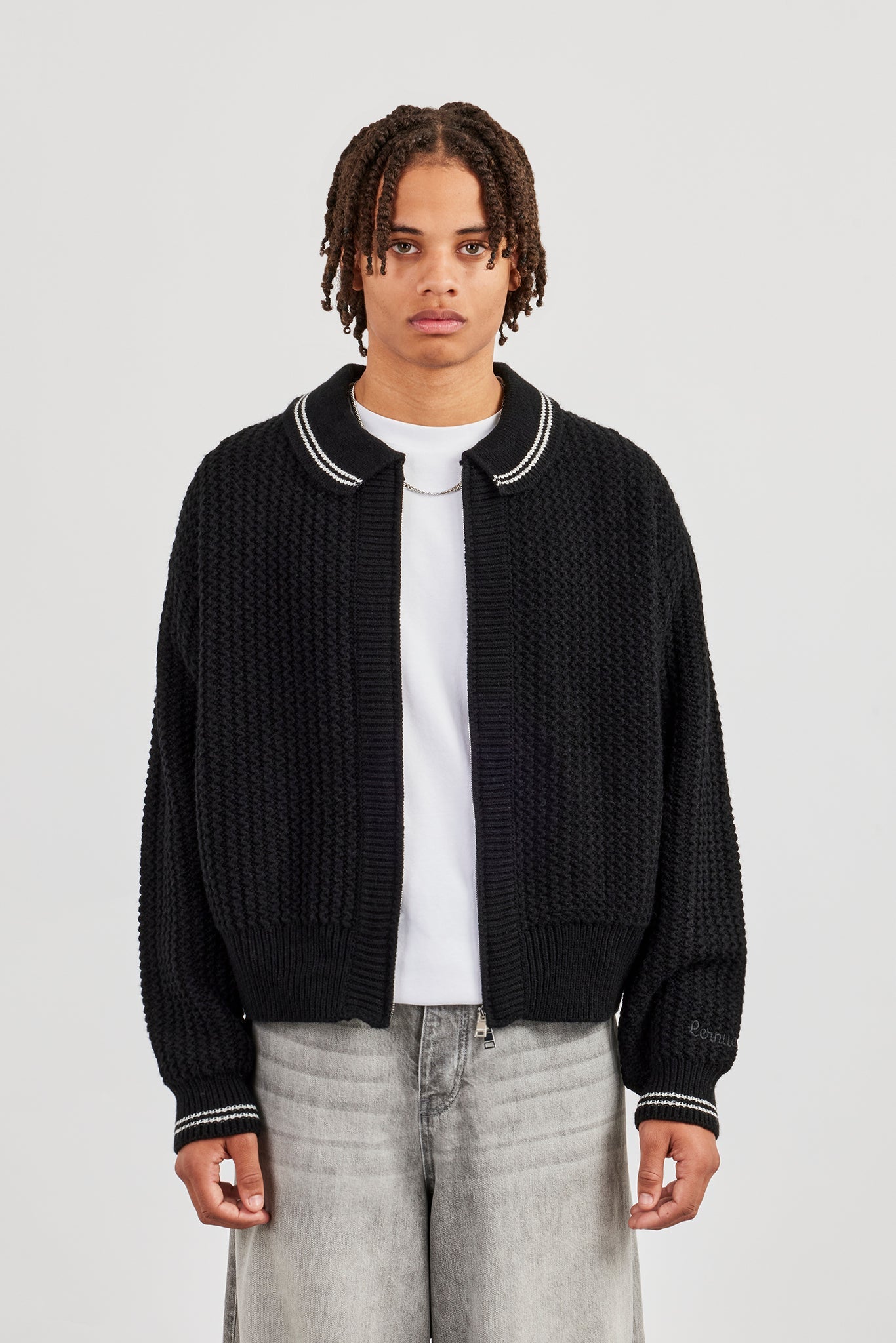 Knitted Harrington - Black
