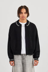 Knitted Harrington - Black