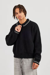 Knitted Harrington - Black