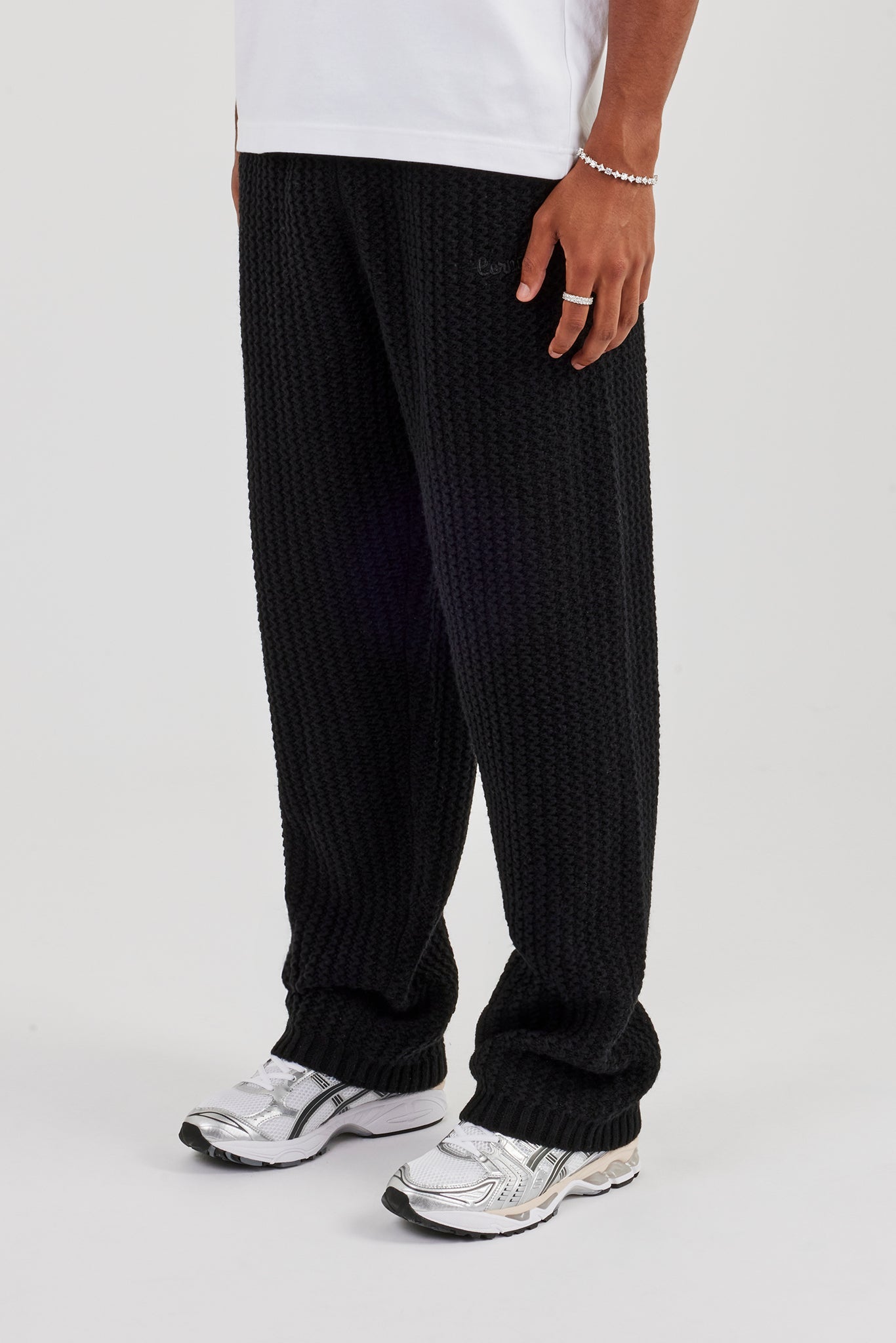 Knitted Relaxed Jogger - Black