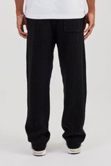 Knitted Relaxed Jogger - Black