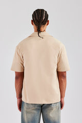 Nylon Embroidered Shirt - Sand