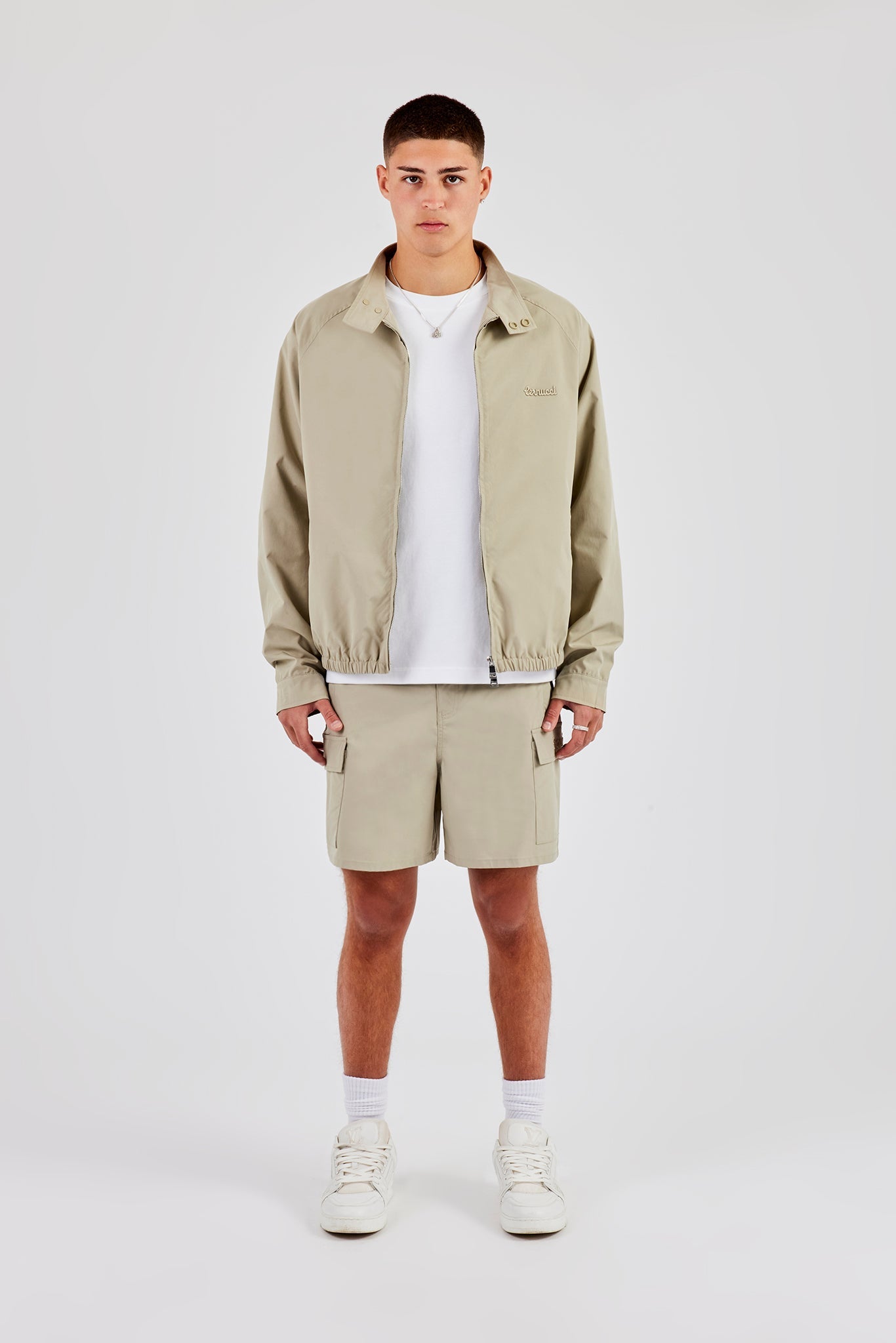 Funnel Neck Jacket - Green