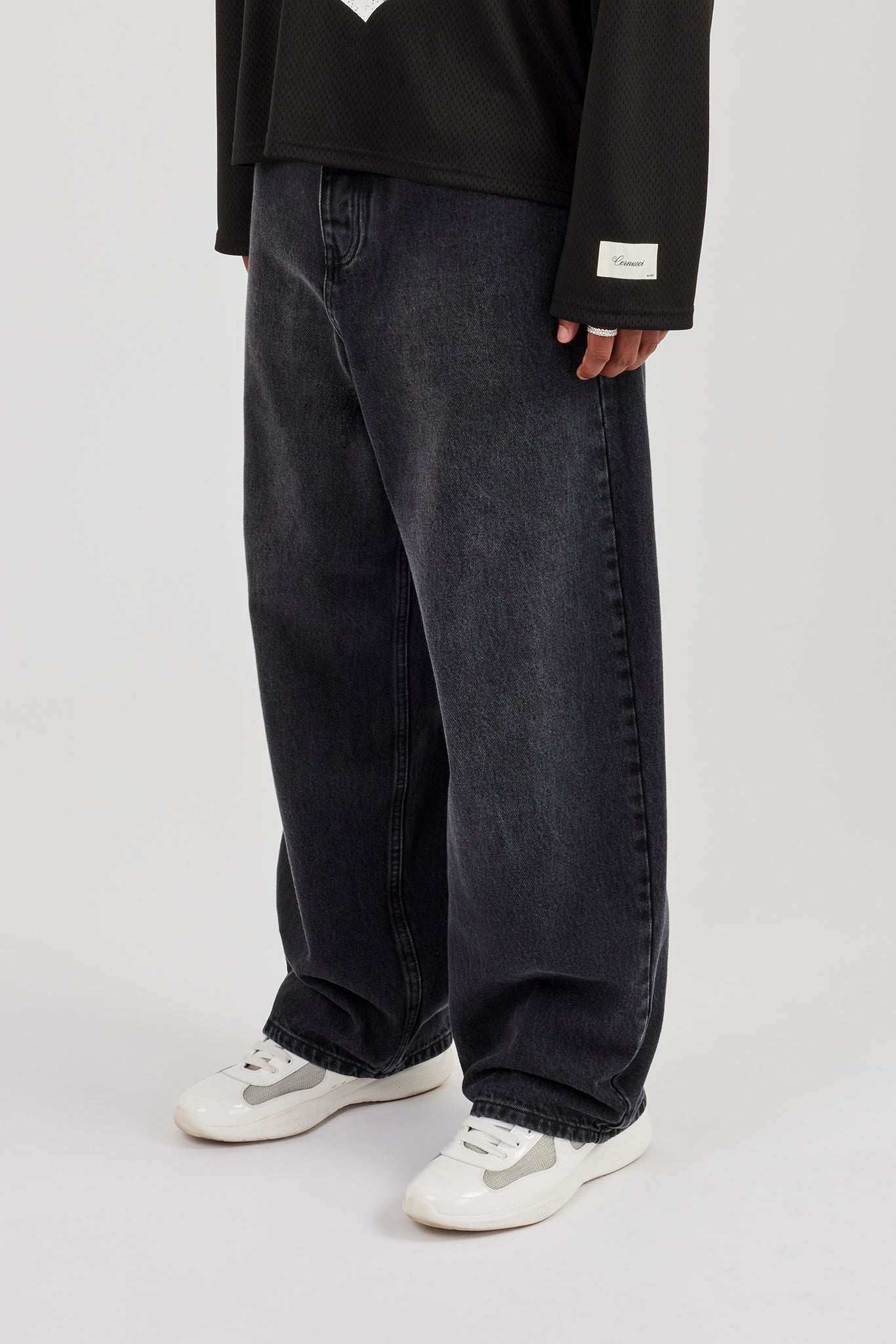 Super Baggy Jeans - Washed Black