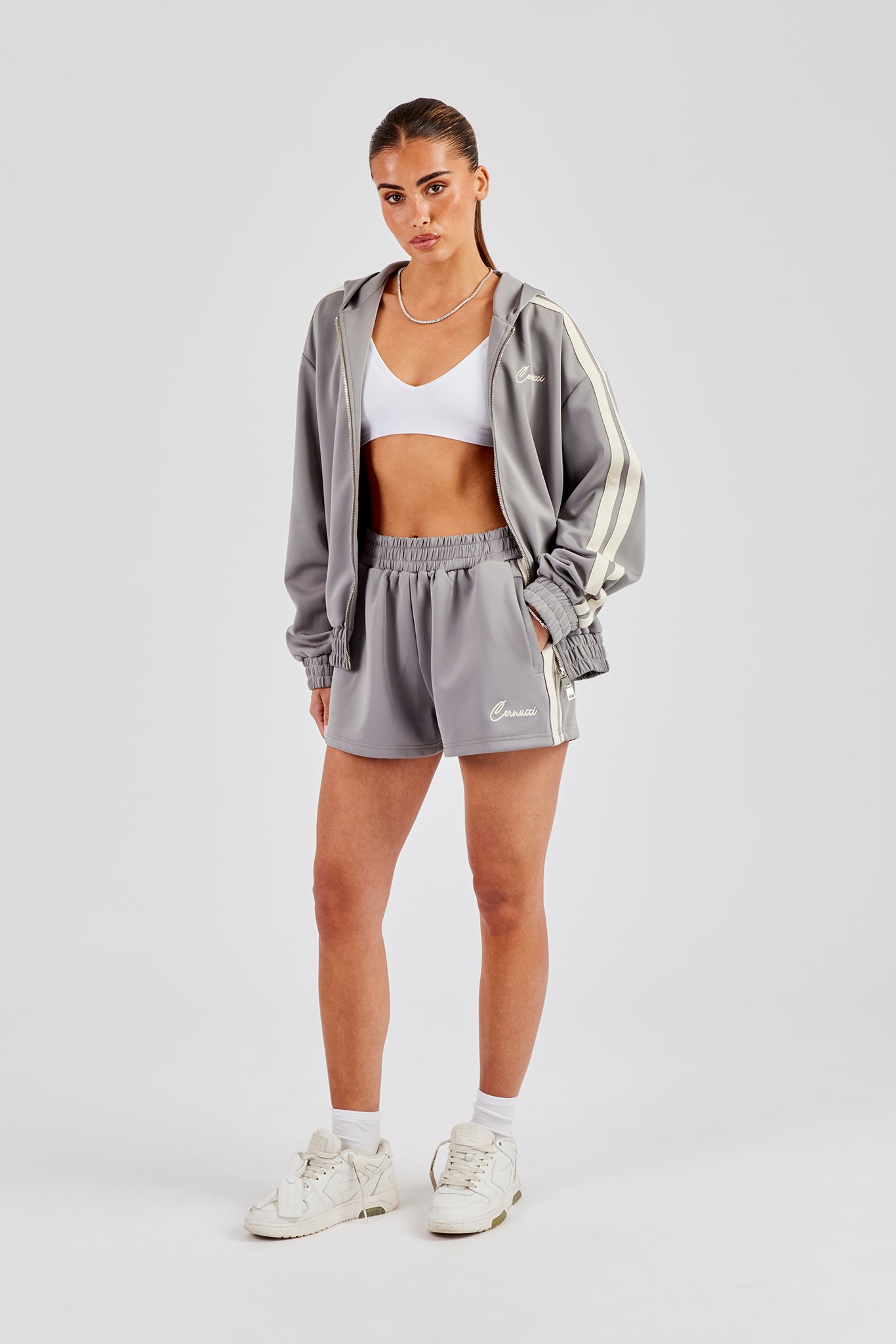 Taping Hooded Jacket - Grey
