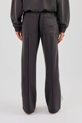 Taping Wide Leg Track Pant - Charcoal