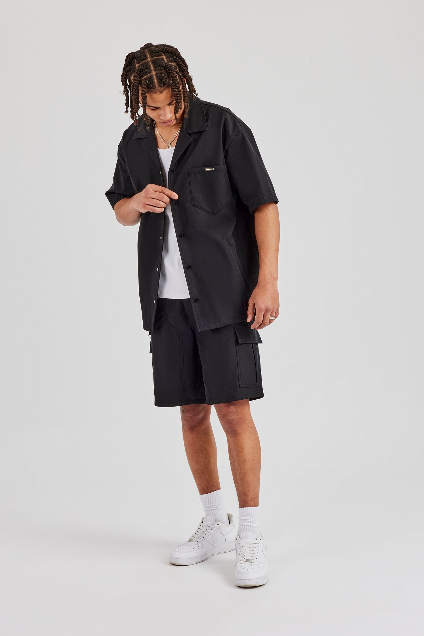 Nylon Cargo Short - Black