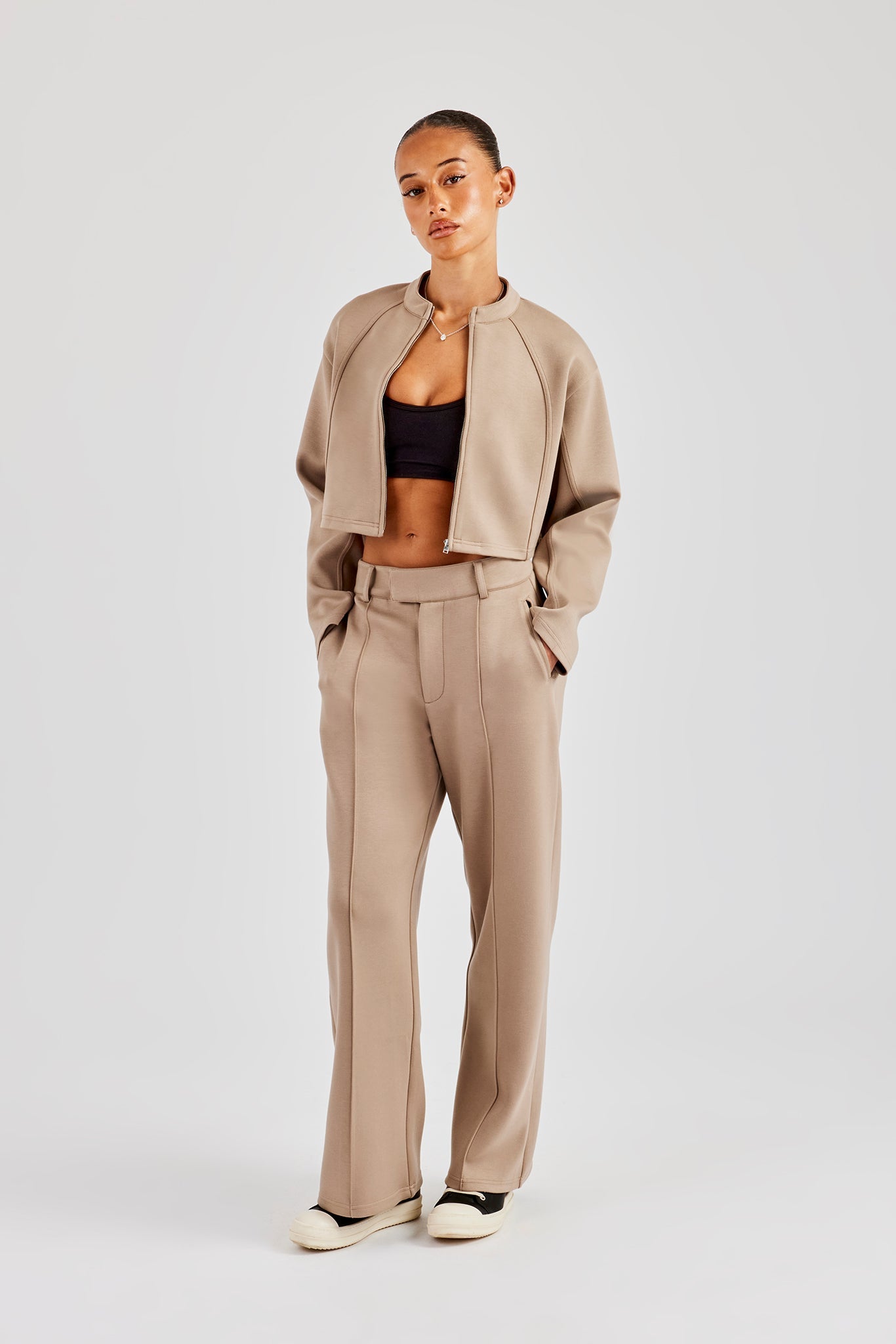 Scuba Tailored Jacket  - Taupe
