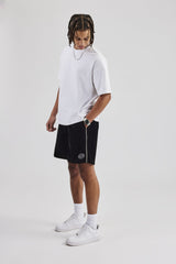 Velour Piping Track Short - Black