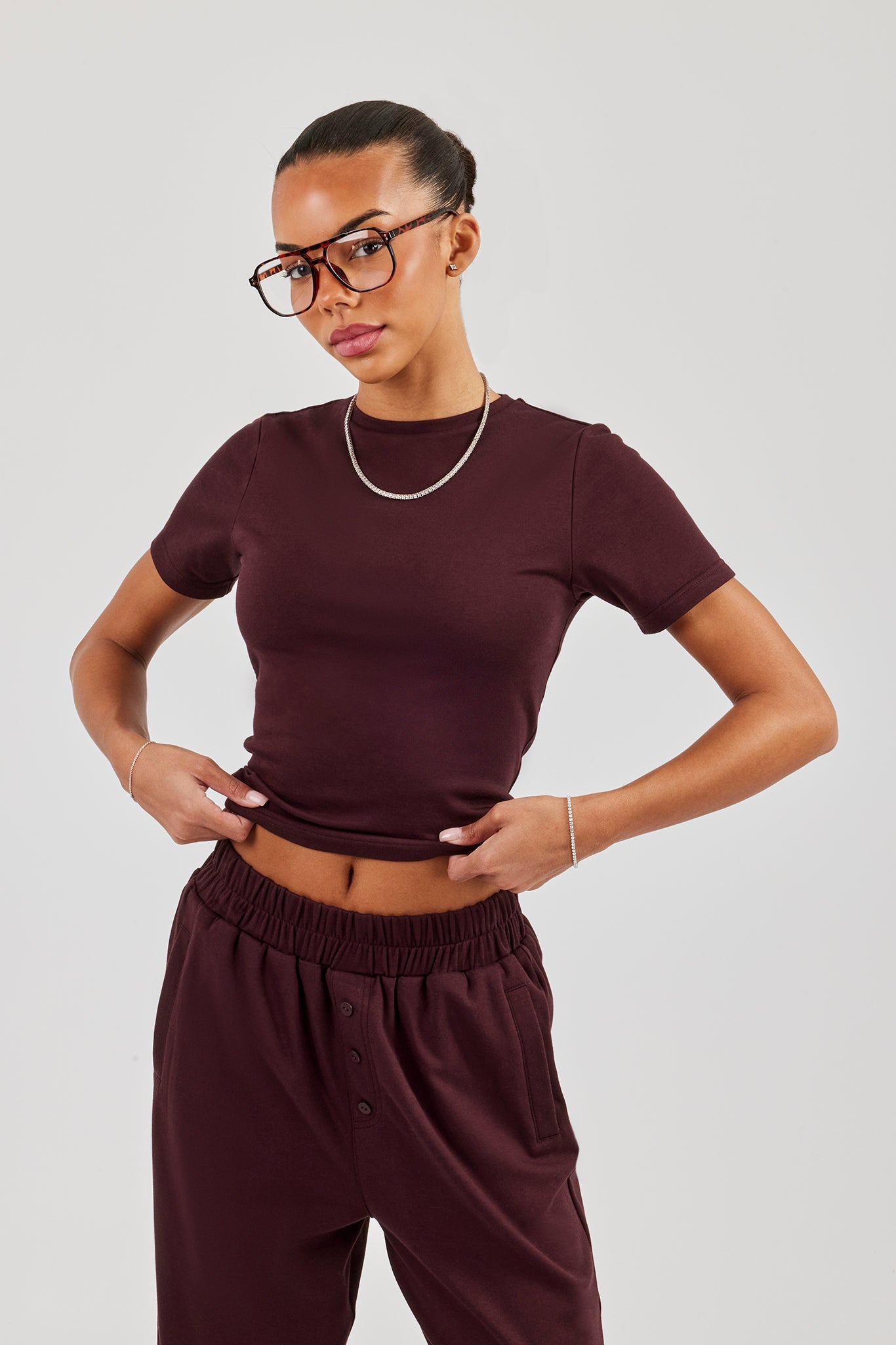 Soft Touch Short Sleeve T-Shirt - Burgundy