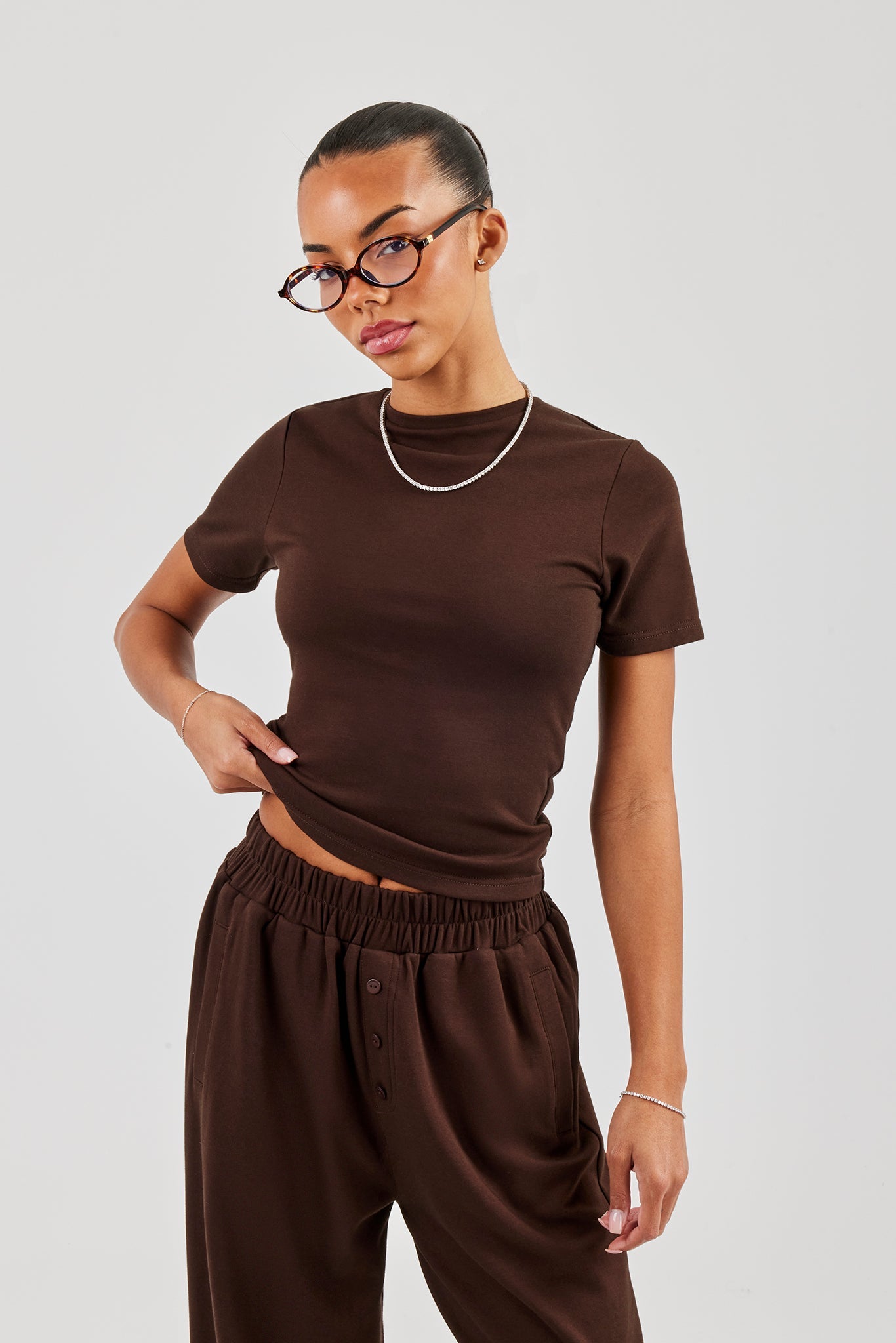 Soft Touch Short Sleeve T-Shirt - Chocolate