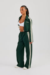 Taping Cropped Harrington Jacket & Track Pant - Bottle Green