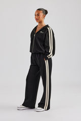 Taping Hooded Jacket - Black