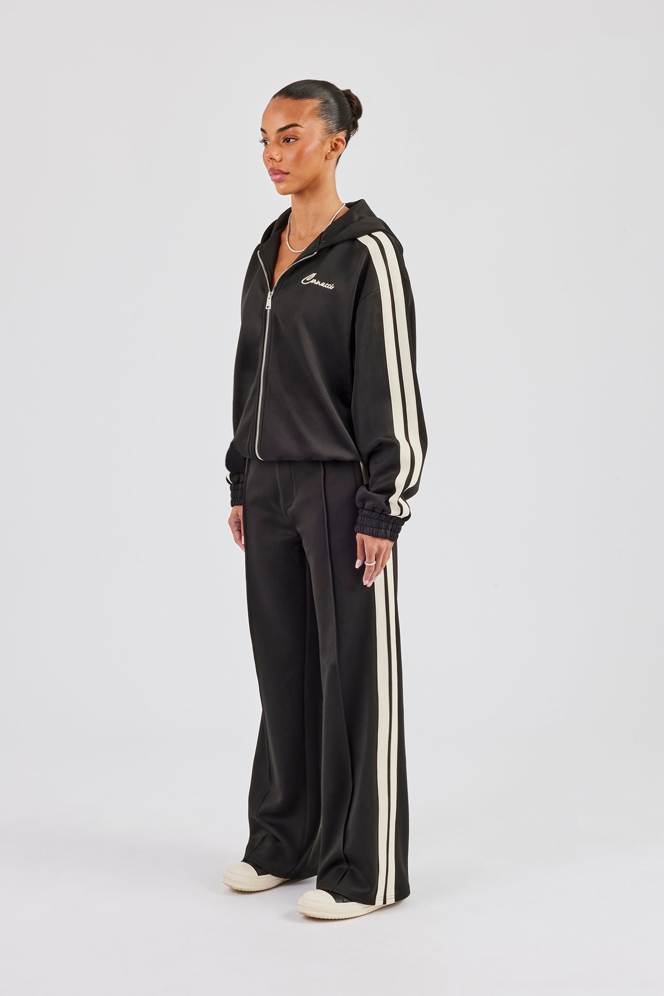 Hooded Taping Jacket & Tailored Trouser - Black