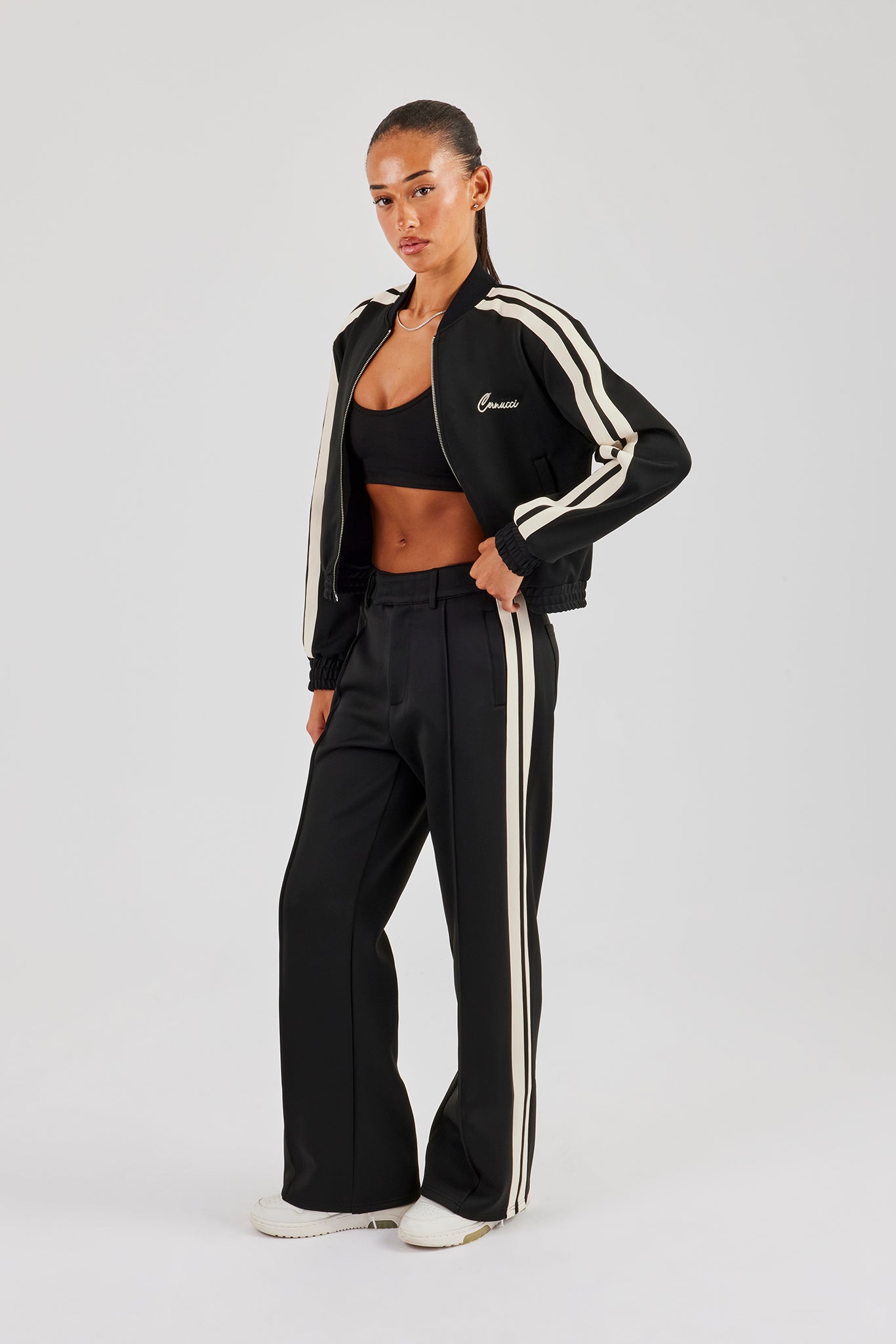 Taping Bomber Jacket - Black
