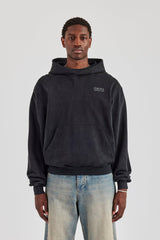 Verwaschener Hoodie - Schwarz