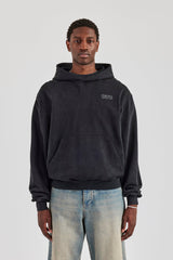 Verwaschener Hoodie - Schwarz
