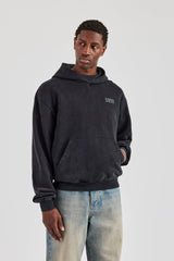 Verwaschener Hoodie - Schwarz