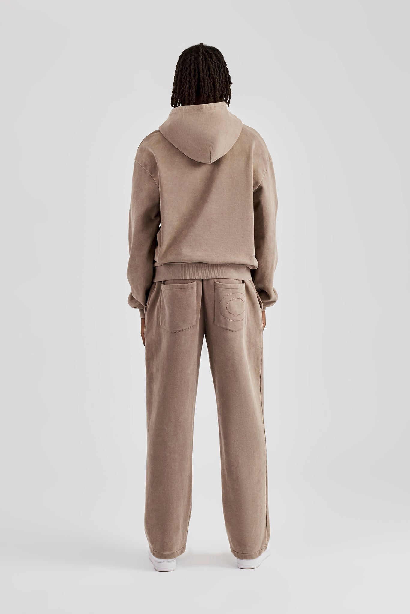 Verwaschener Hoodie - Taupe