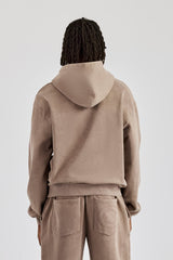 Verwaschener Hoodie - Taupe