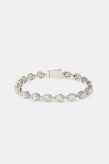 Iced Oval CZ Tennis Bracelet - 6mm