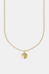 Micro 8 Ball Globe Pendant Necklace - 15mm - Gold