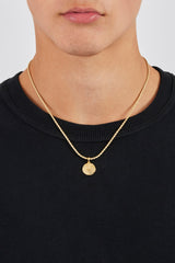 Micro 8 Ball Globe Pendant Necklace - 15mm - Gold