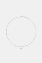 Polished Drop Cross Cuban Chain - 3mm