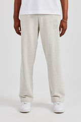 Embroidered C Straight Leg Jogger - Ash Grey
