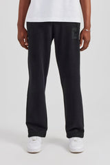 Embroidered C Straight Leg Jogger - Black