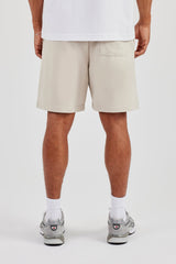 Washed Relaxed Embroidered short - Washed Stone