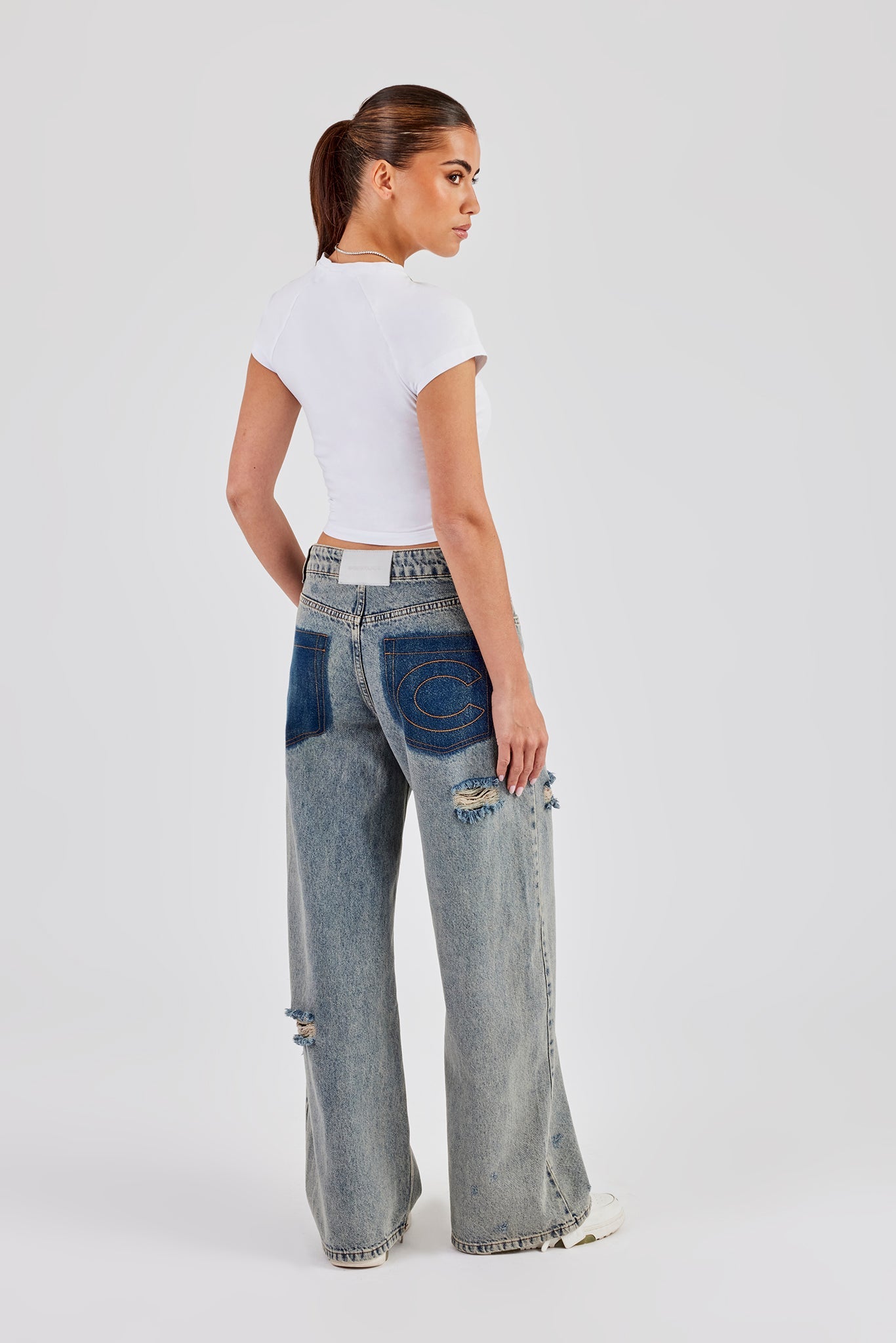 Shadow Pocket Baggy Jean - Antique Wash