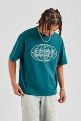 Boxy Fit CC Chain T-Shirt - Green