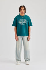 Boxy Fit CC Chain T-Shirt - Green