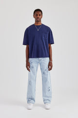 Boxy Washed Pocket Detail T-Shirt