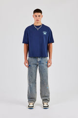 Embroidered Relaxed Jeans - Antique Wash