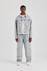 Carpenter Panel Denim Jacket & Baggy Detail Jean - Antique Wash
