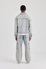 Carpenter Panel Denim Jacket & Baggy Detail Jean - Antique Wash