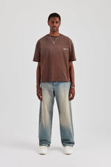Washed 'Nothing But' Boxy T-Shirt Chocolate
