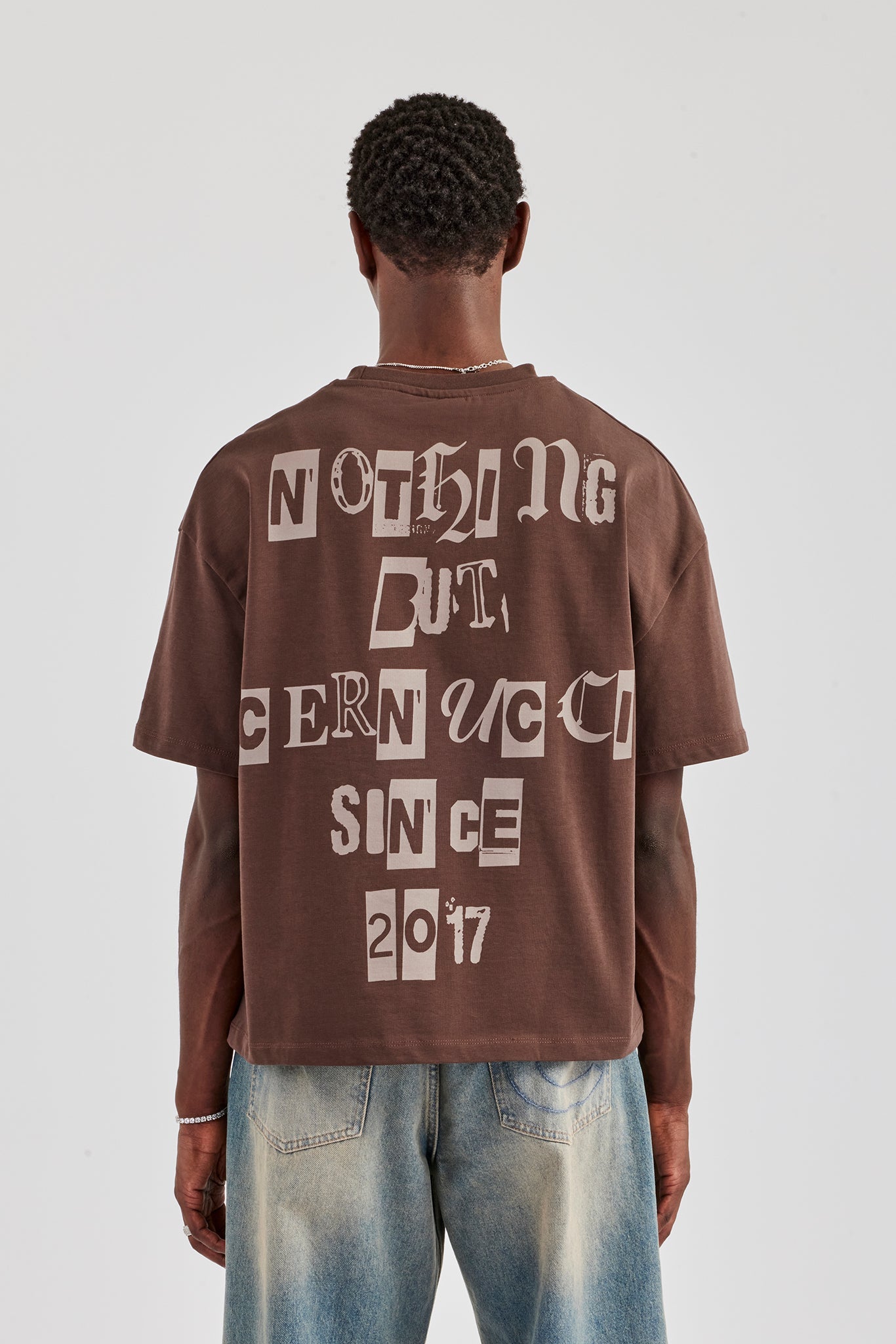 Washed 'Nothing But' Boxy T-Shirt Chocolate