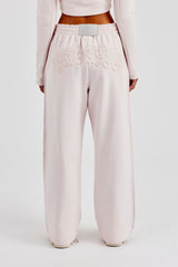 Paraiso Applique Wide Leg Jogger - Light Pink